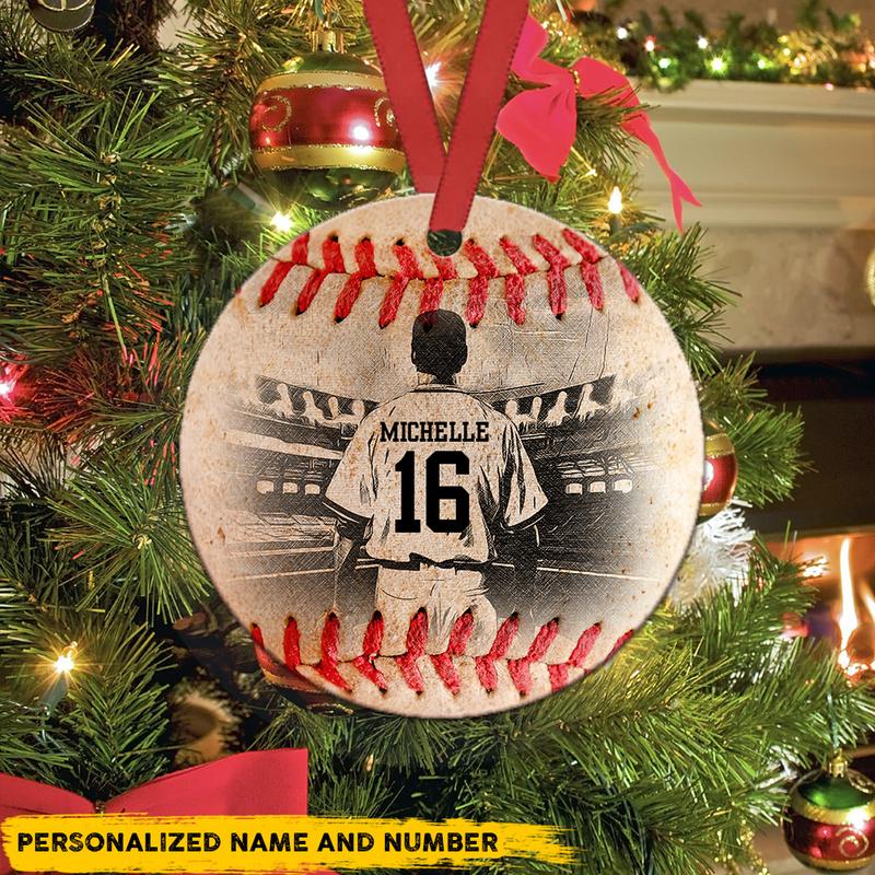 Personalized Ceramic Ornament For Baseball Lover Baseball I Am A