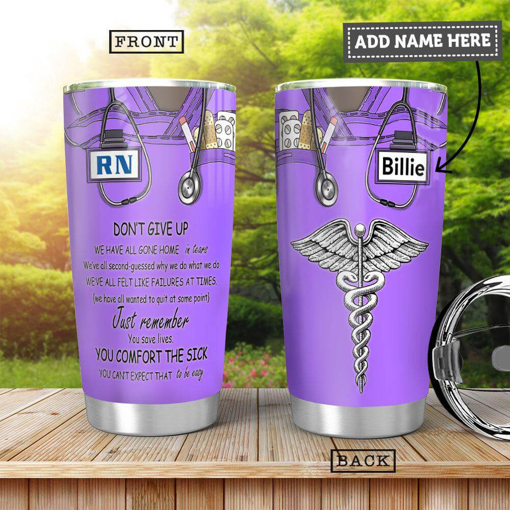 Personalized Skinny Tumbler American Messy Mom Life Bun Hair Vintage