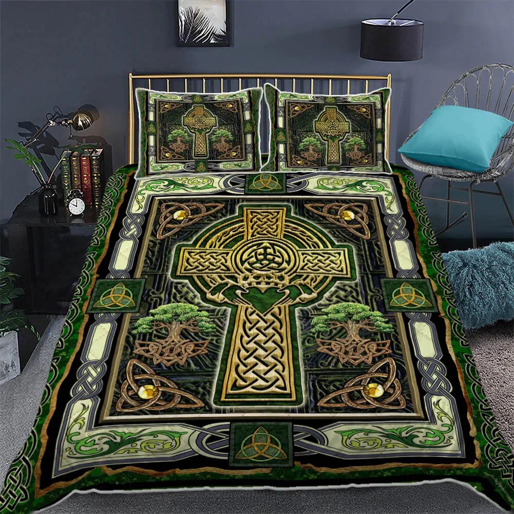 Irish Celtic Cross Quilt Set LuvinGift