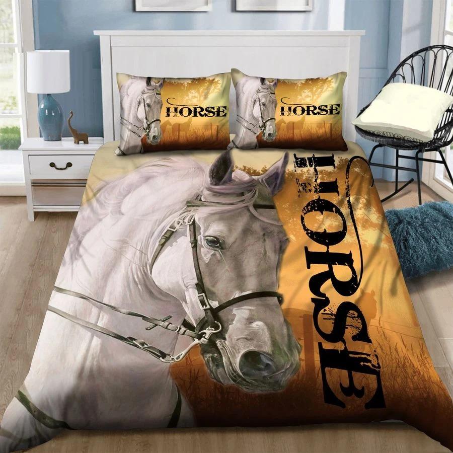 Horse Bedding Set White Horse LuvinGift