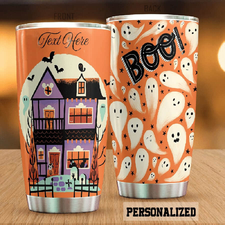 Personalized 20 oz Halloween Tumbler Boo LuvinGift