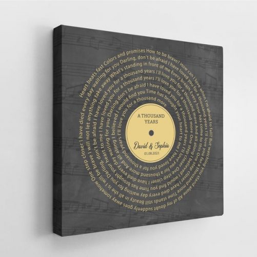 Custom Music Song Lyrics Canvas Wall Art LuvinGift