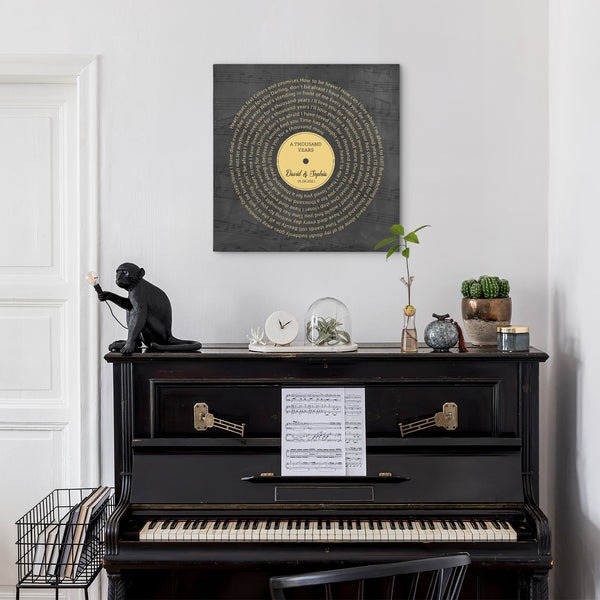 Custom Music Song Lyrics Canvas Wall Art LuvinGift