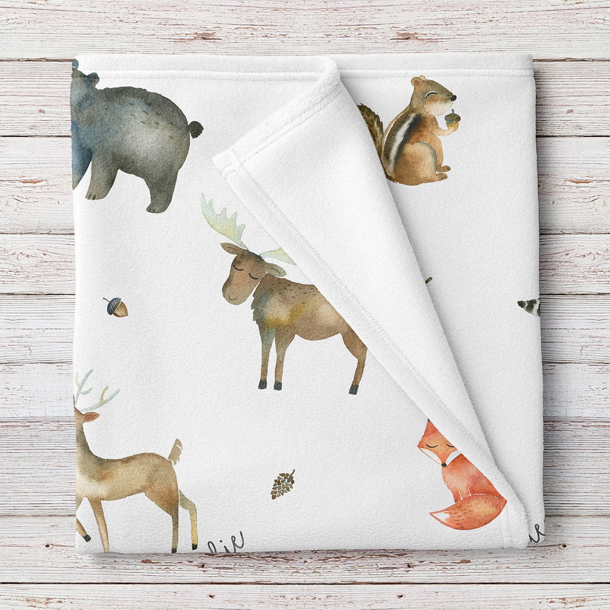 Personalized Woodland Animals Baby Blanket LuvinGift