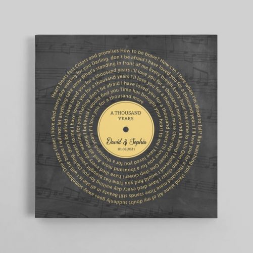 Custom Music Song Lyrics Canvas Wall Art LuvinGift