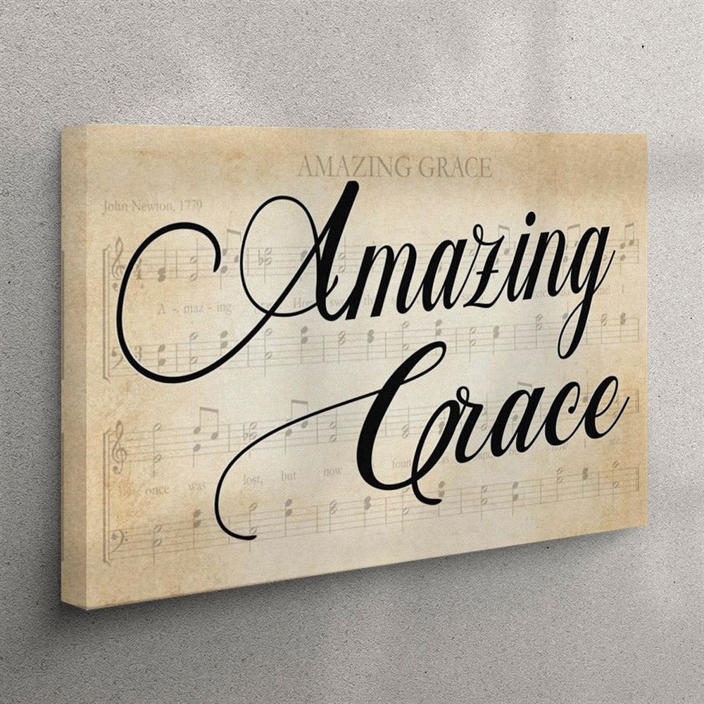 Amazing Grace Christian Wall Art Canvas Sheet Music Amazing Grace