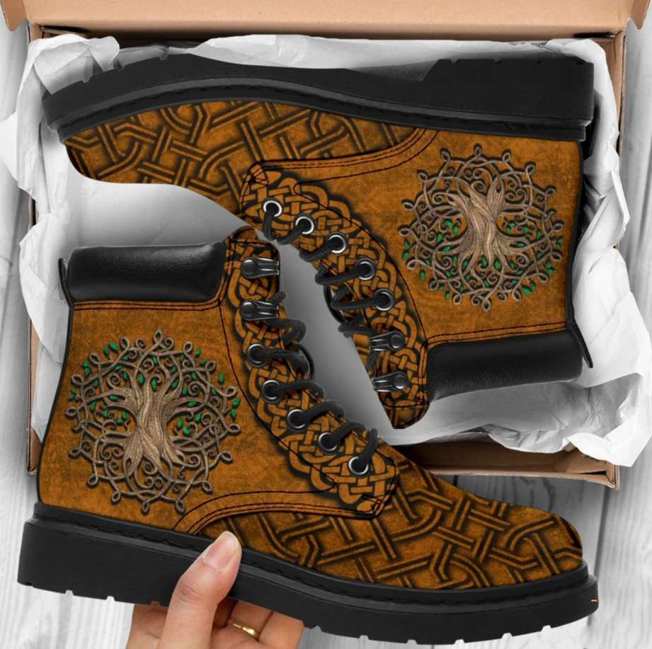 Esense Tree Boot Celtic Tree Of Life All Season Boots - LuvinGift