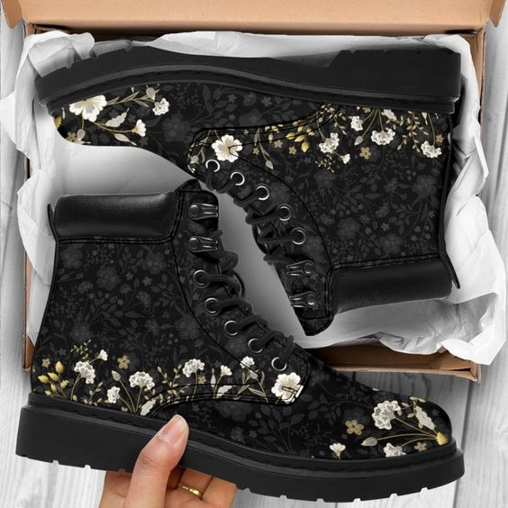 floral dress boots