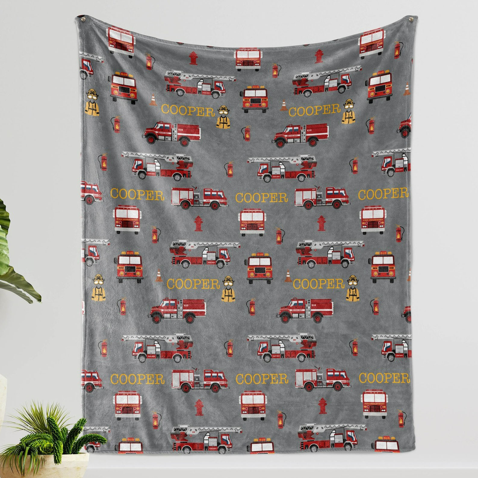 Custom Fire Truck Blanket LuvinGift