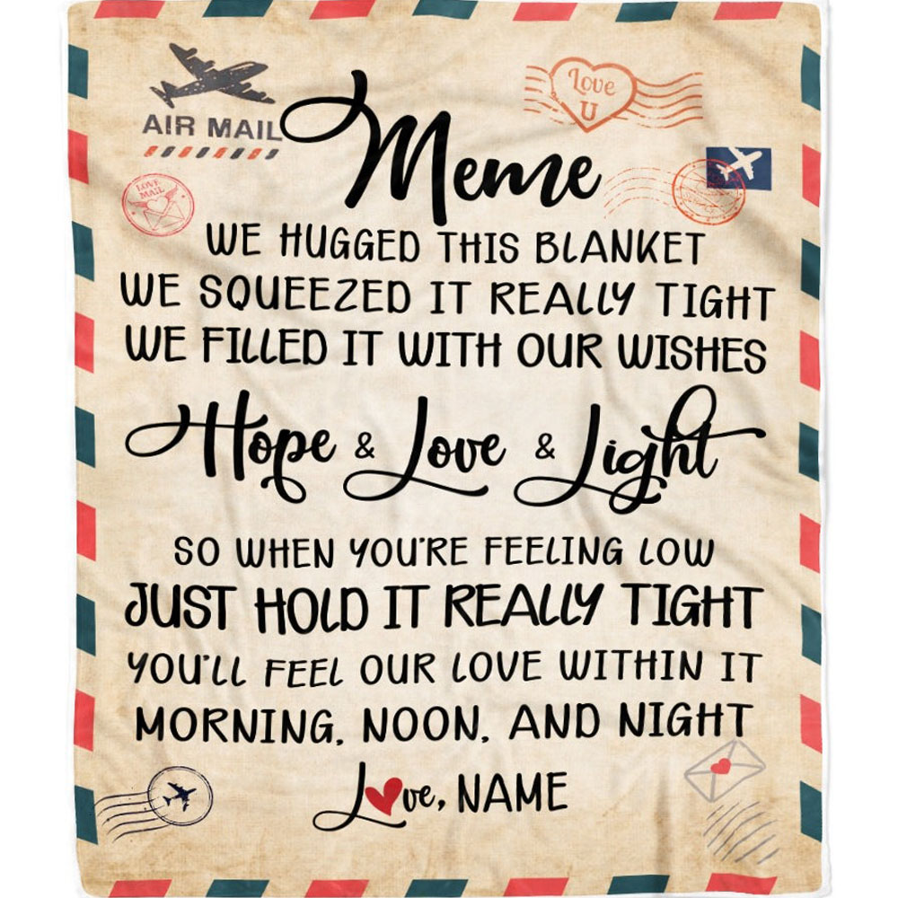 Personalized Meme Blanket From Grandkids We Hugged This Blanket Mail