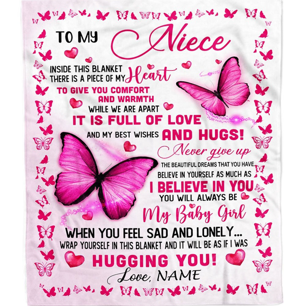 Personalized To My Niece Blanket Inside This Blanket There Is A Piece