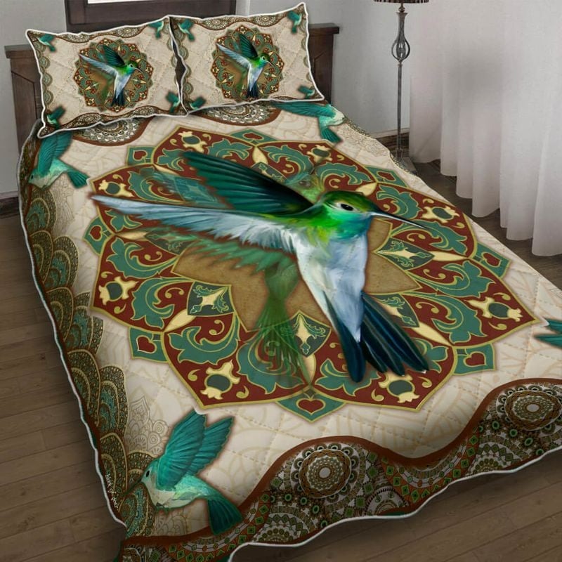 Hummingbird Quilt Set Mandala LuvinGift