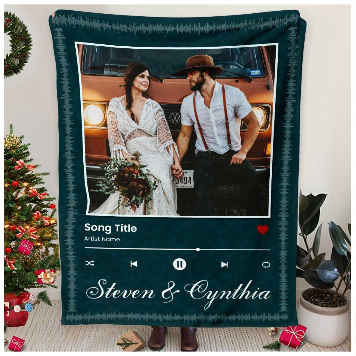 Personalized Couple Blanket Special Song For Couple Anniversary Music