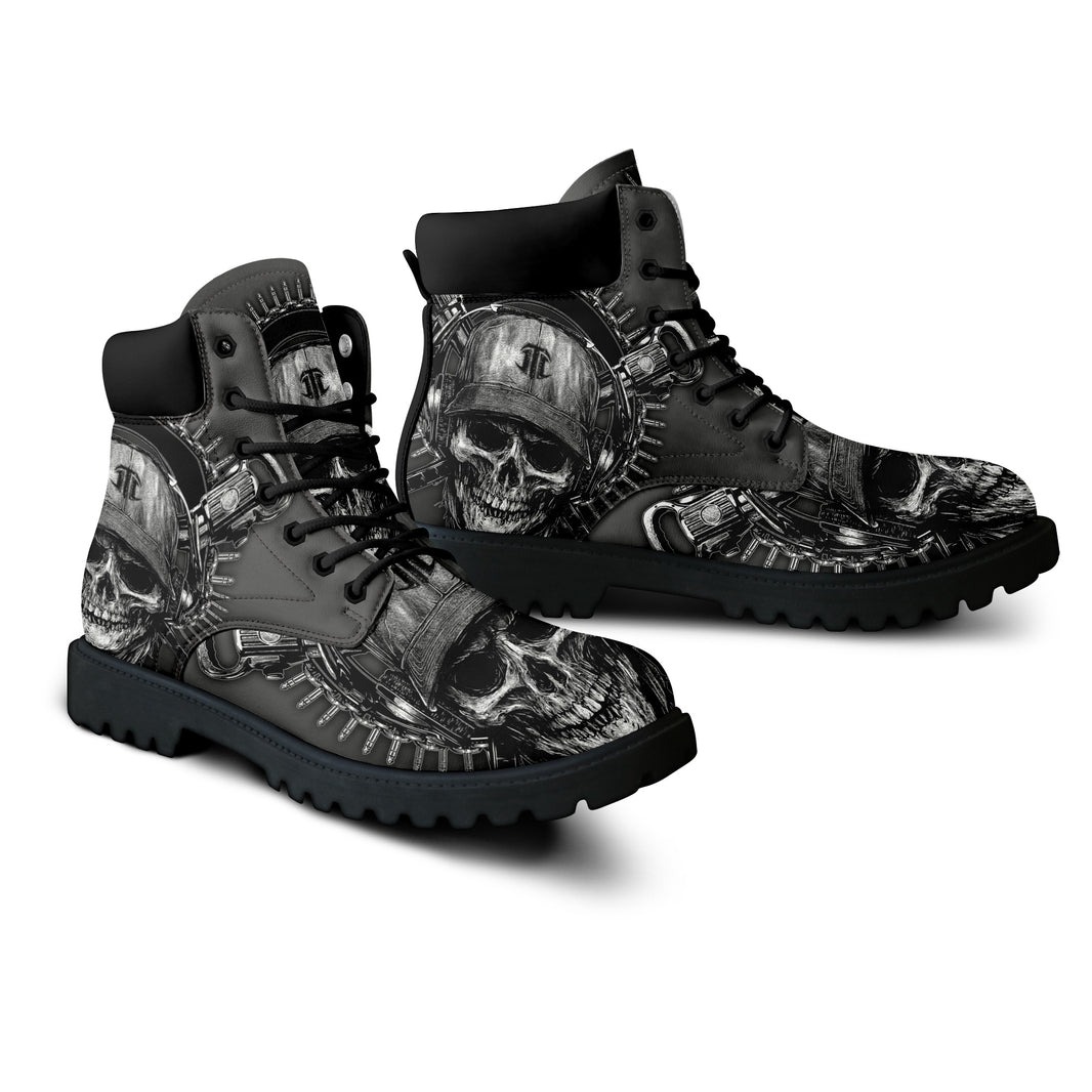 Heavy Metal Skull All Season Boots LuvinGift