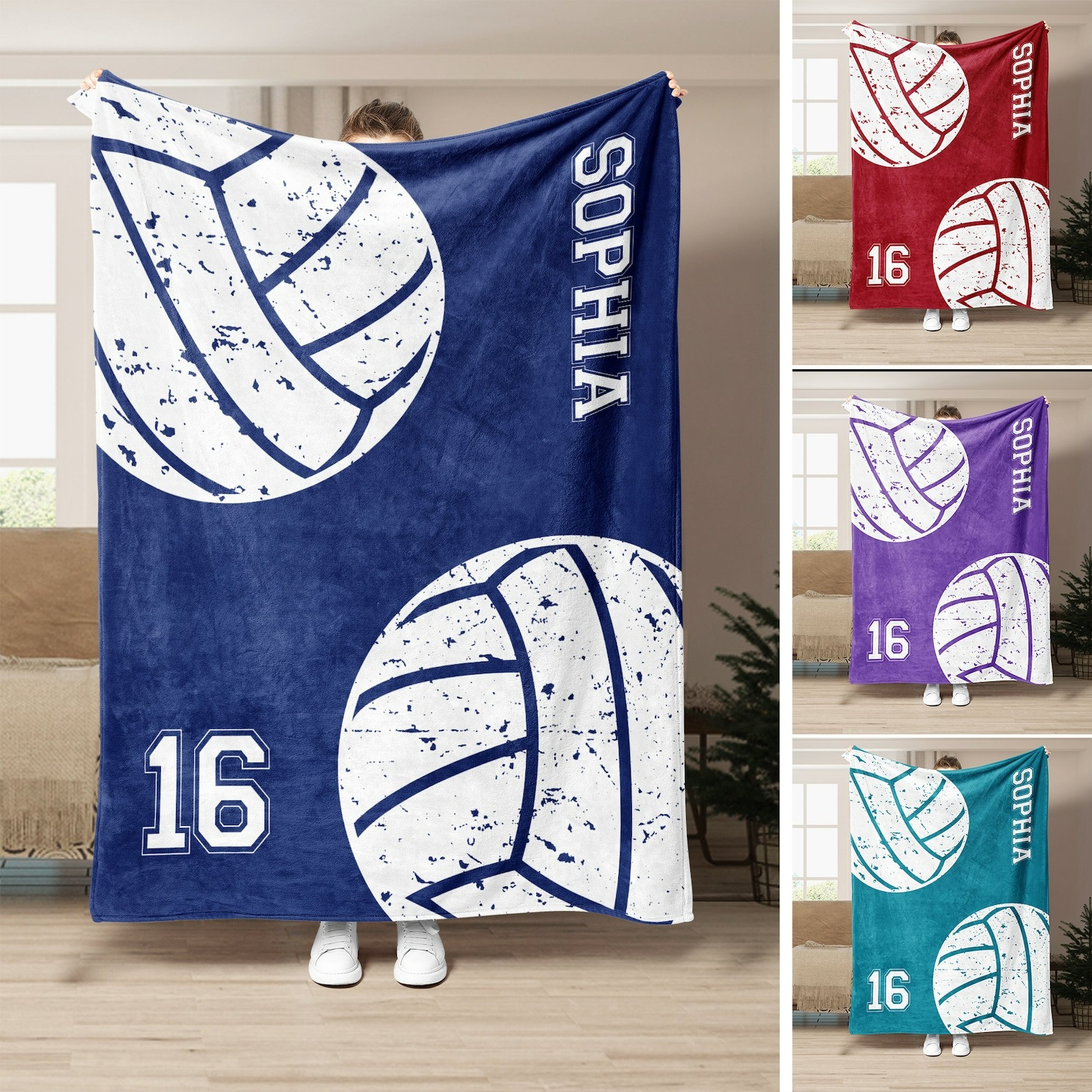 Personalized Volleyball Blanket LuvinGift