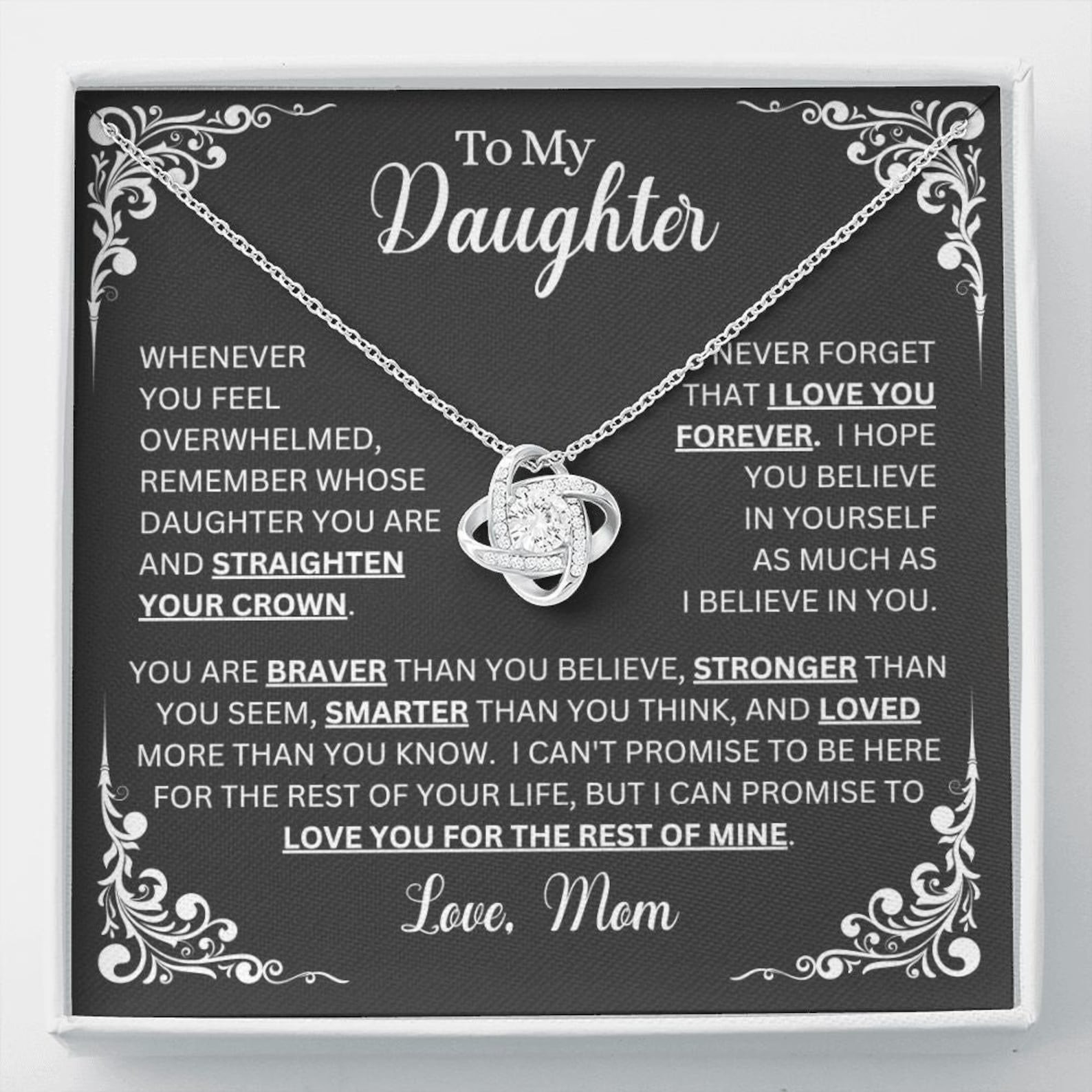 thumbnail image 2 of To My Daughter, Gold Necklace, Daughter Gift, Daughter Necklace From 2 of 11